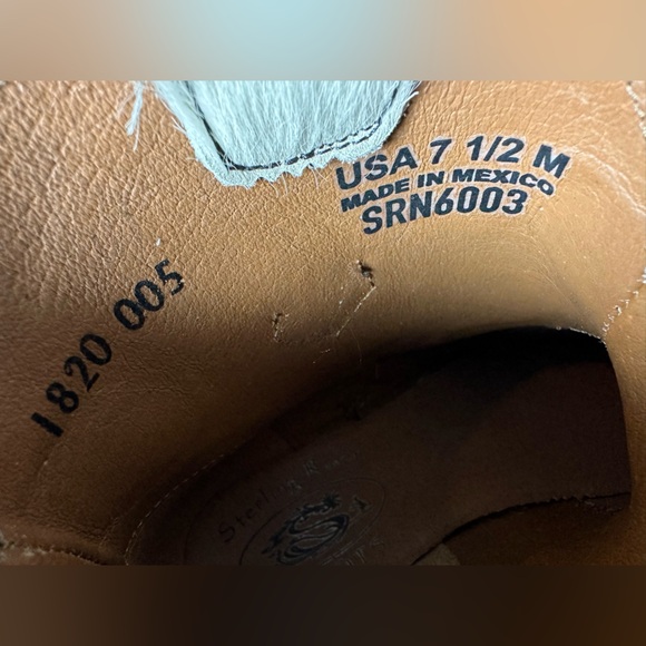 Sterling River Cowhide Harness Women’s 7.5 Western Ankle Boots Hair On Hide - Picture 10 of 10